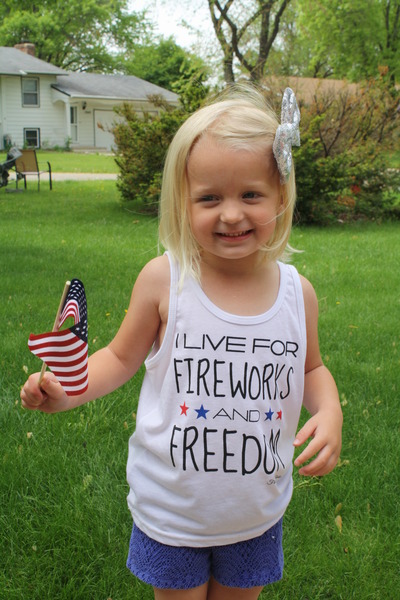I Live for Fireworks and Freedom- Toddler