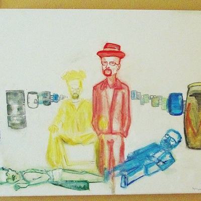 Heisenberg hindenburg, a fan art painting 