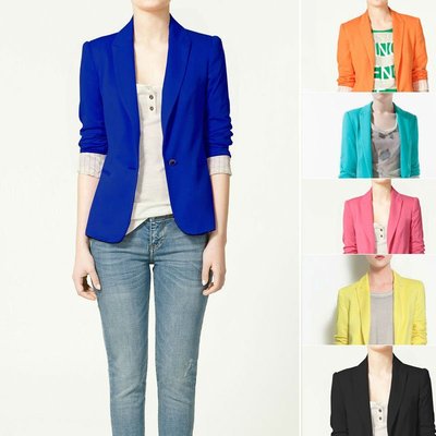Candy Color Womens Blazer