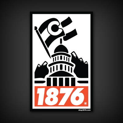 1876 Stencil Vinyl Decal