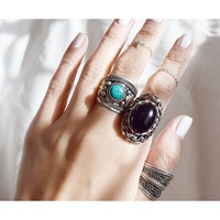 Black Onyx Boho Ring - Thumbnail 4