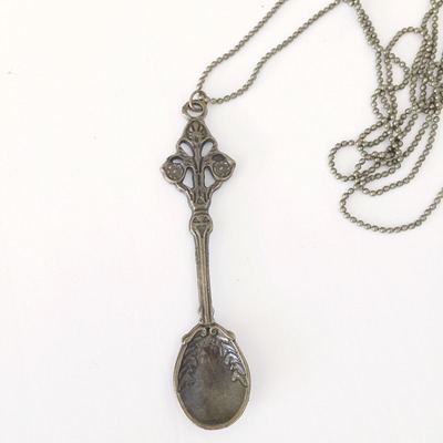 Antique spoon pendant