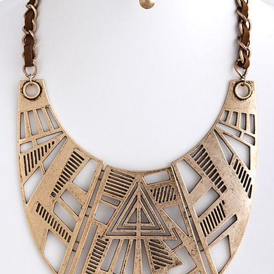 Athena crescent statement necklace