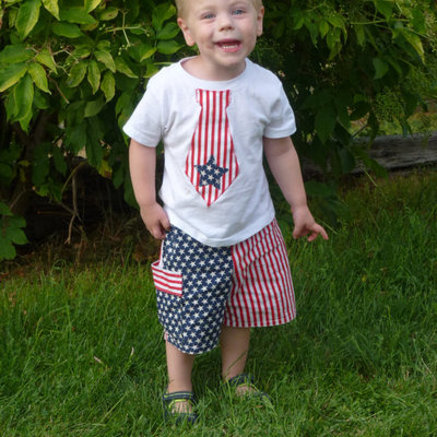Boys 4th of july outfit, baby boys july 4th, memorial day, boys tshirt and shorts, veterans day, boys military leave, coming home outfit, patriotic - Thumbnail 5