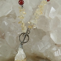 Citrine and Carnelian with Citrine Point  - Thumbnail 1