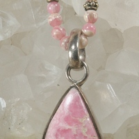 Rhodochrosite Necklace with Rhodochrosite Pendant - Thumbnail 1