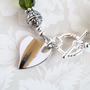 Green Hair Quartz Bracelet, gemstone bracelet, green bracelet, heart charm, heart bracelet-3