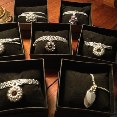 "jelly donut" whirlybird pendants - silver & gemstone necklaces