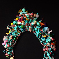 Turquoise beaded fringe  - Thumbnail 1