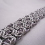 "White Venom Treads" Byzantine Lattice Men's Bracelet - Thumbnail 2