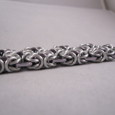"white venom treads" byzantine lattice men's bracelet