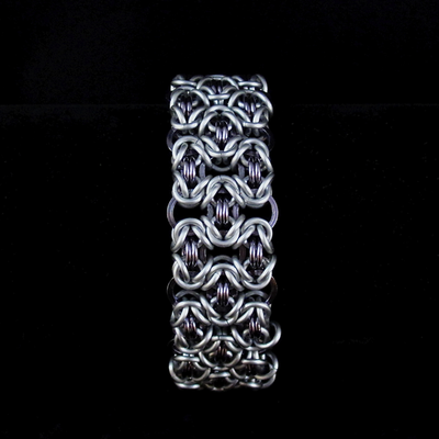 "white venom treads" byzantine lattice men's bracelet