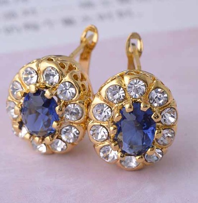 Stunning Gold CZ Earrings
