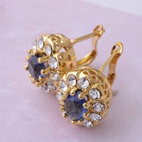 Stunning Gold CZ Earrings - Thumbnail 1