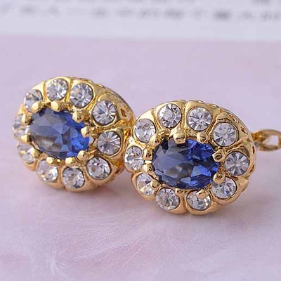 Stunning gold cz earrings