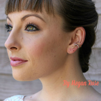 Ear Cuff - Gold and Silver Wire Wrapped - Thumbnail 2