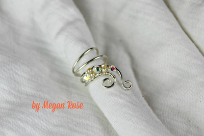 Ear Cuff - Swarovski Crystal and Freshwater Pearl