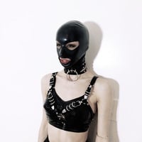 Leather Frame Bra ( Black + Silver ) - Thumbnail 3
