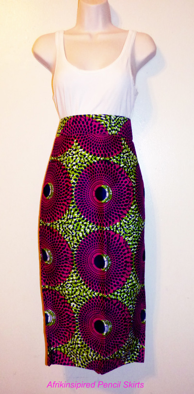 Purple Fig midi Pencil Skirt