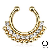 Gold Clip On Septum Nose Ring