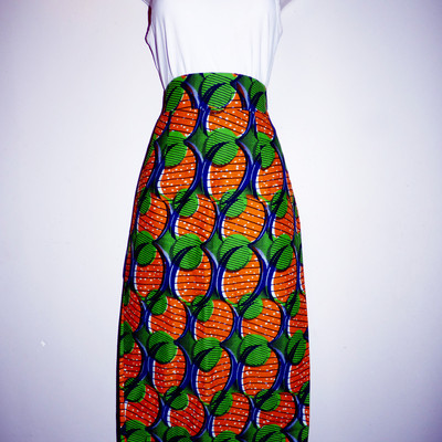 Tangerine midi pencil skirt - Thumbnail 3
