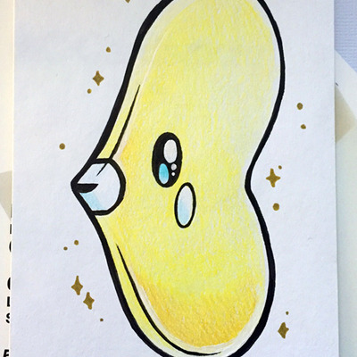 4x6" original art pokemon card // shiny luvdisc