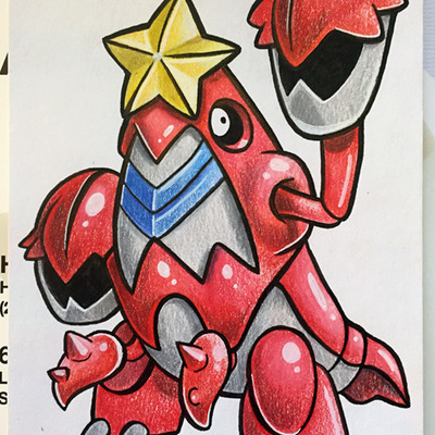 4x6" original art pokemon card // crawdaunt