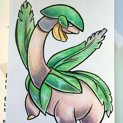 4x6" original art pokemon card // tropius