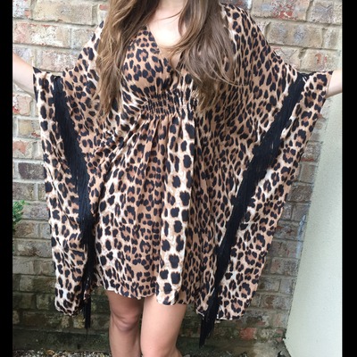 Leopard Print Kimono Dress Coverup