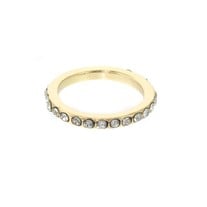 Pave Crystal Knuckle Ring Band in Gold