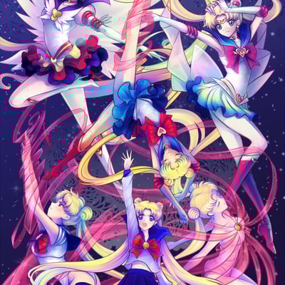 Sailor moon usagi transformation print poster12x18'' glossy - Thumbnail 3