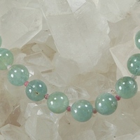 Aquamarine and Rhodochrosite Necklace - Thumbnail 1