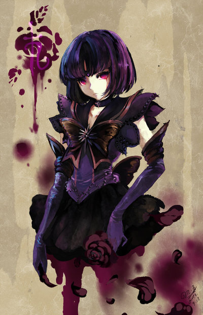 Dark Sailor Saturn Sailor Moon Super S Poster12x18'' Glossy