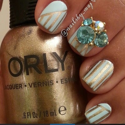 Turquoise & gold cluster charm