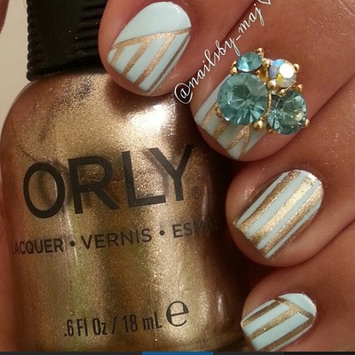 Turquoise & Gold Cluster Charm