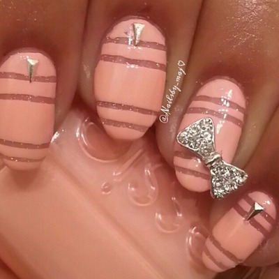 Silver baby bow charm