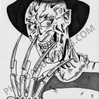 9" x 12" commission - black/white/gray