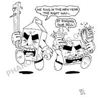 9" x 12" Commission - Black/White/Gray - Thumbnail 2