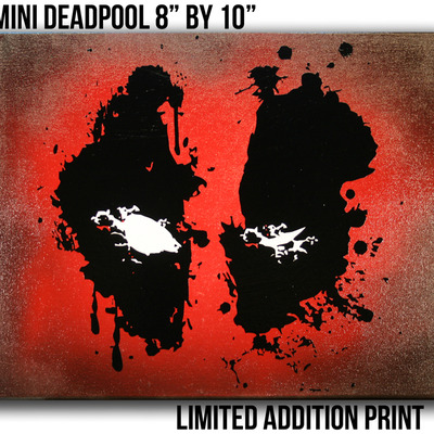 Mini deadpool on 8 by 10 - Thumbnail 1