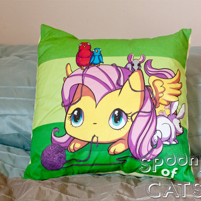 Fluttershy ponycat pillowcase
