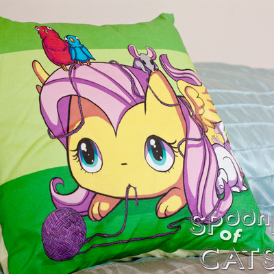 Fluttershy ponycat pillowcase