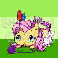 Fluttershy Ponycat Pillowcase - Thumbnail 2