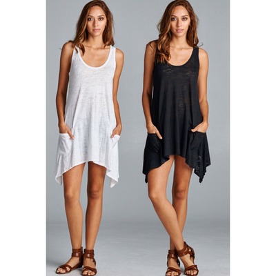 Burnout tunic dress coverup
