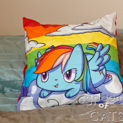 Rainbow dash ponycat pillowcase