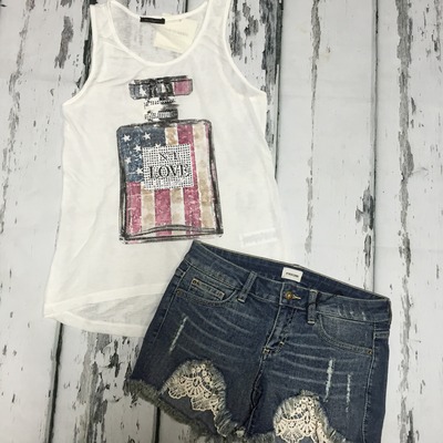 American Flag Perfume Tank
