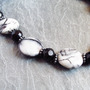Spider Lace Jasper Necklace Set, gemstone necklace, black and grey, monochromatic necklace-3