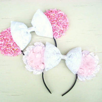 Pink floral ears ♥