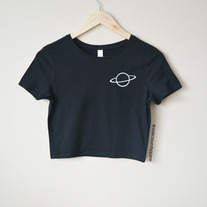 Saturn Crop Top - Black
