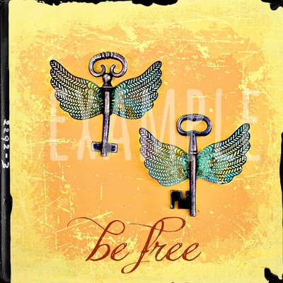 Aqua green distressed filigree metal wings, set of 2