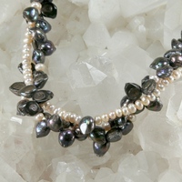 Peacock and Pink Pearl Necklace - Thumbnail 1